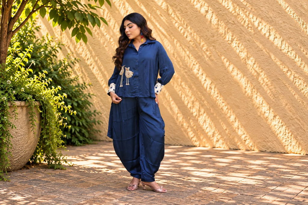 Blue Modal Dhoti Pant