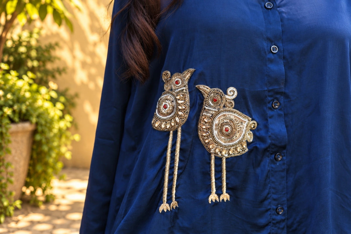 Blue Modal Dhoti Pant