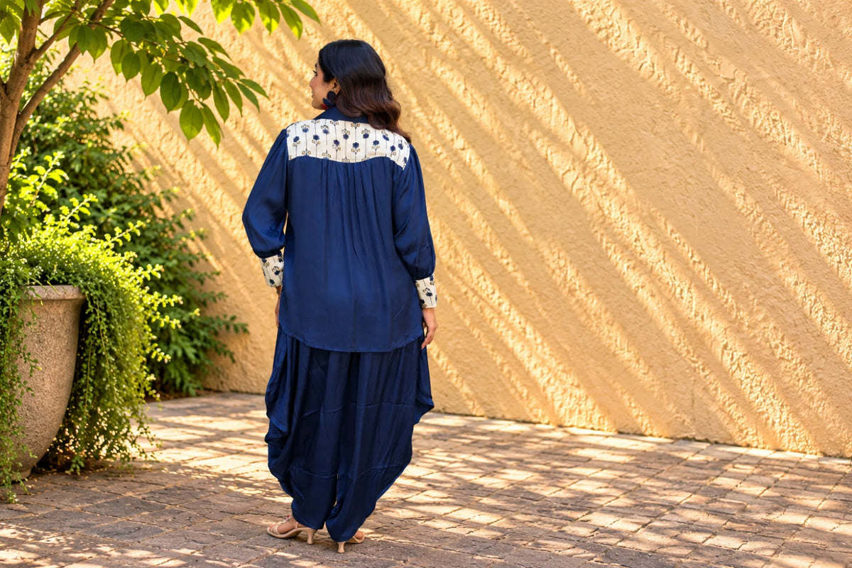 Blue Modal Dhoti Pant