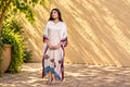 Off-White Birds-by-the-Shore Modal Kaftan/ Hanj Collection