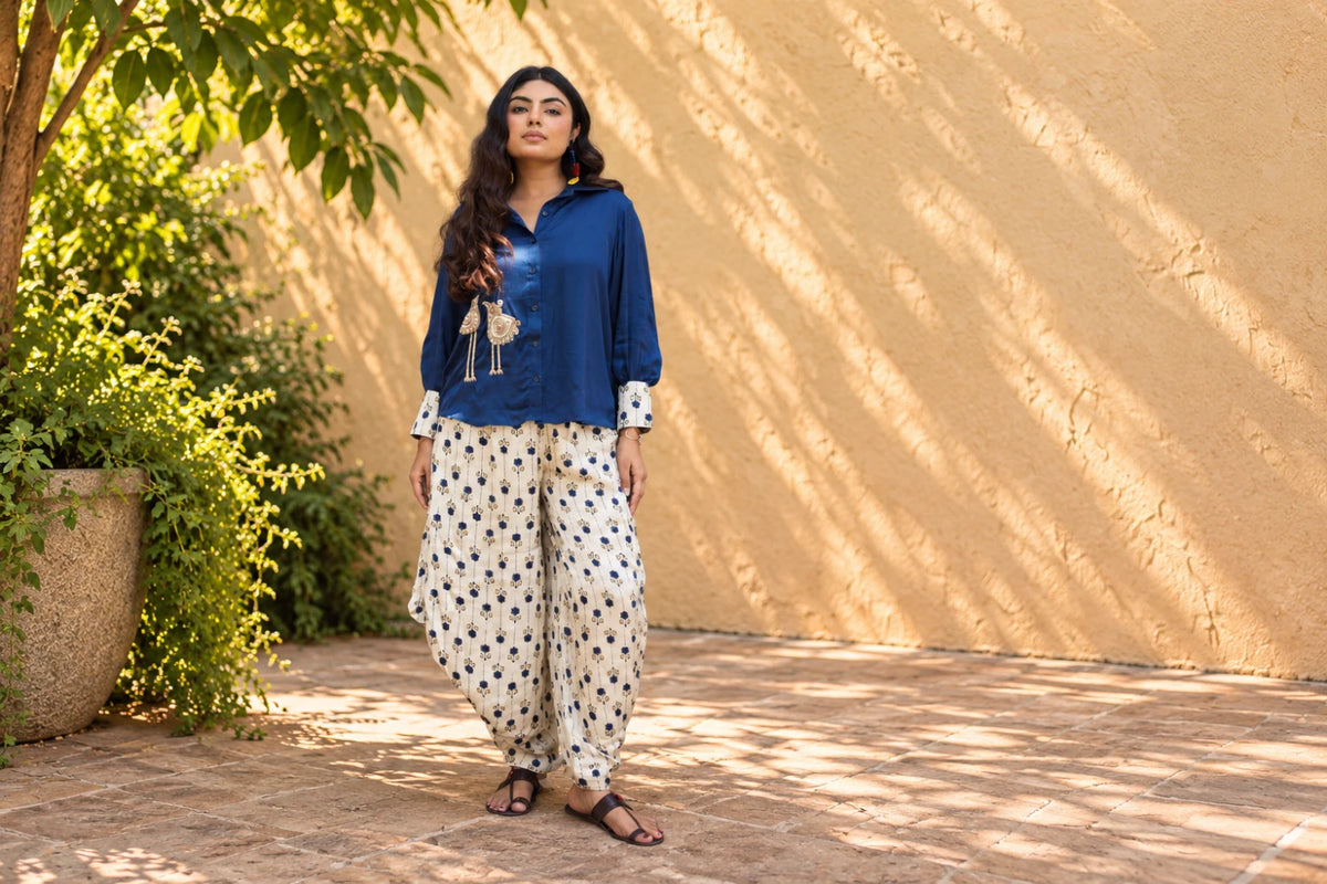 Off-White Modal Dhoti Pants